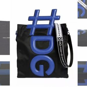 DOLCE & GABBANA Bag Black #DG Unisex Shoulder Tote
